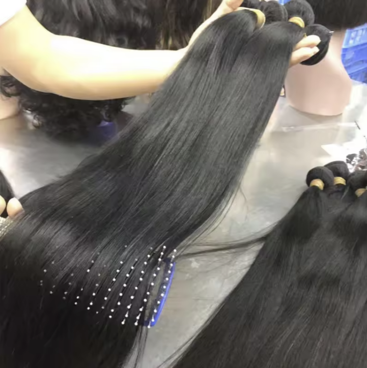 Hot Selling Wholesale Long Size 40inch Hair Bundles 100% Cuticle Aligned Raw Virgin Indian Hair Silky Straight
